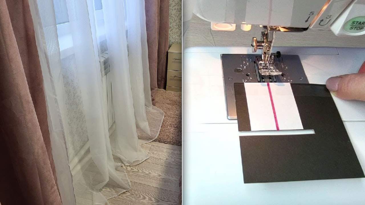 Wie man Vorhänge kürzt, ohne sie vom Fenster abzunehmen: keine Schere