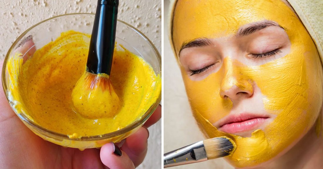 Gesichtsmaske auf Kurkuma-Basis zur Beseitigung von Falten, Rosazea, Akne und Hautunreinheiten