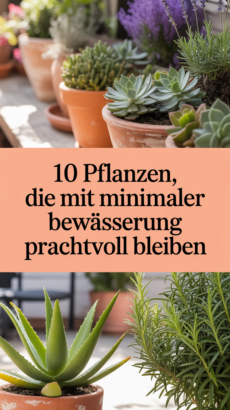 10 Pflanzen, die mit minimaler Bewässerung prachtvoll bleiben