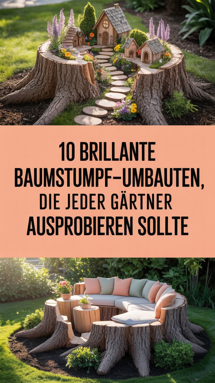 10 brillante Baumstumpf-Umbauten, die jeder Gärtner ausprobieren sollte
