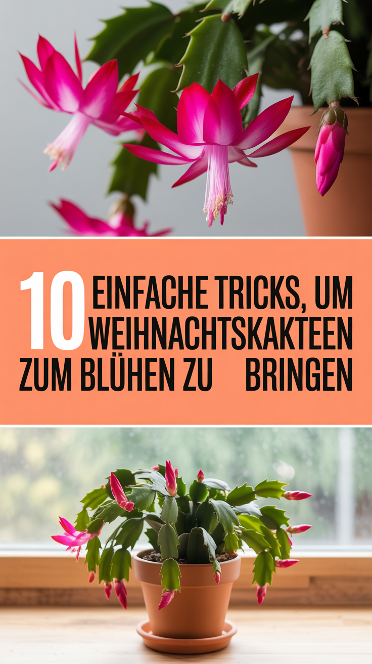 10 einfache Tricks, um Weihnachtskakteen zum Blühen zu bringen