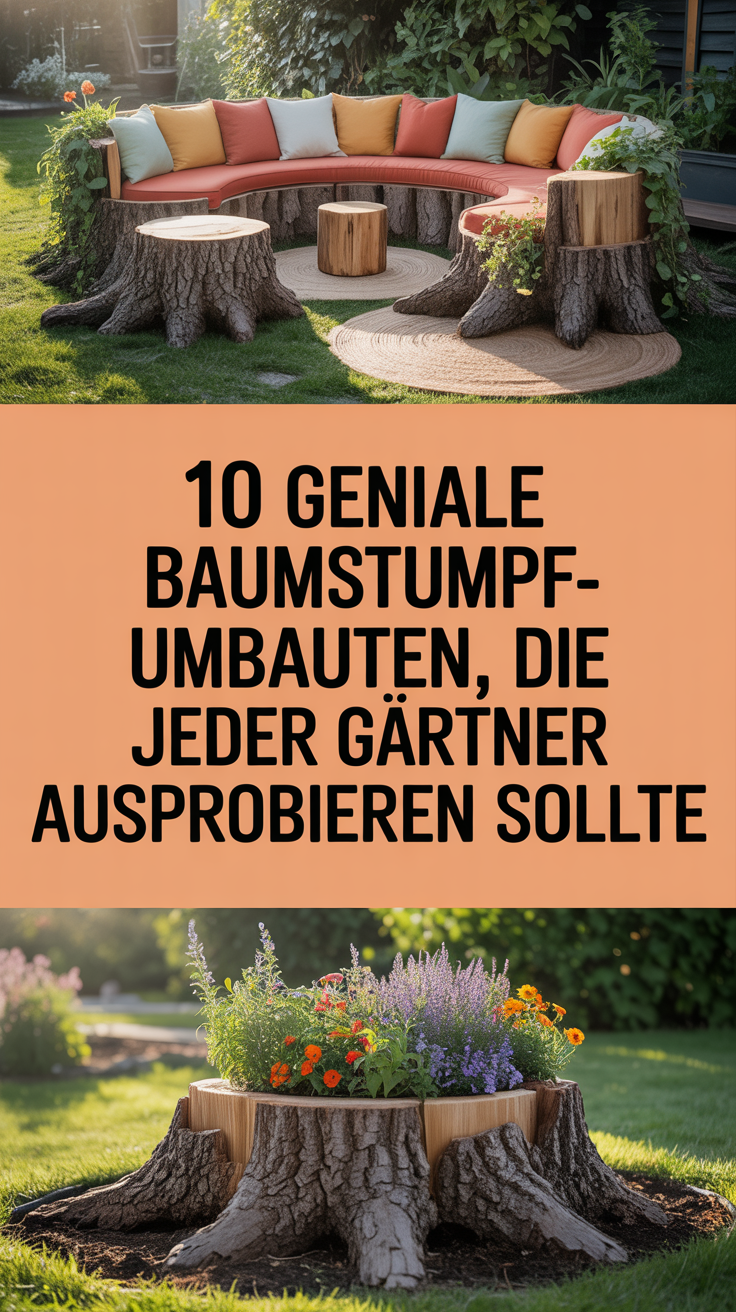 10 geniale Baumstumpf-Umbauten, die jeder Gärtner ausprobieren sollte