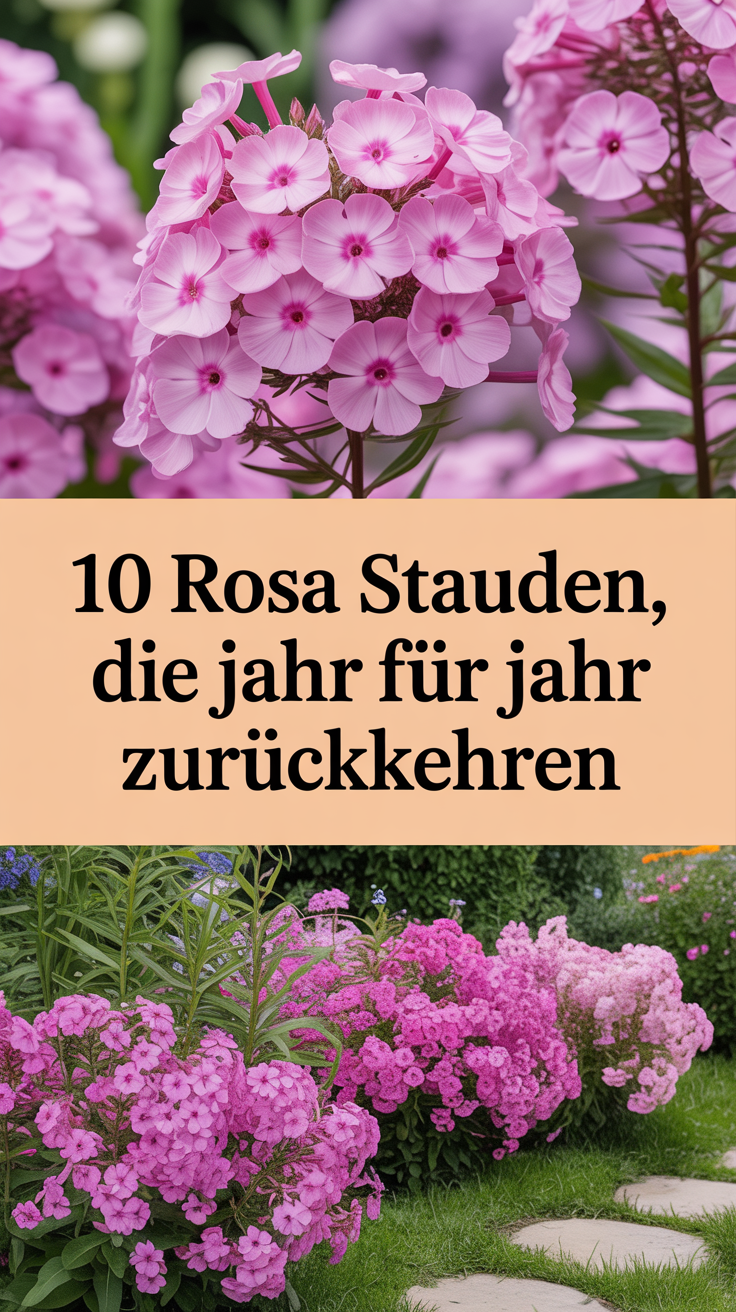 10 rosa Stauden, die Jahr für Jahr zurückkehren