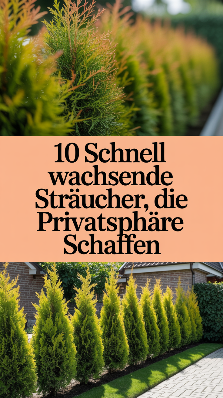 10 schnell wachsende Sträucher, die Privatsphäre schaffen
