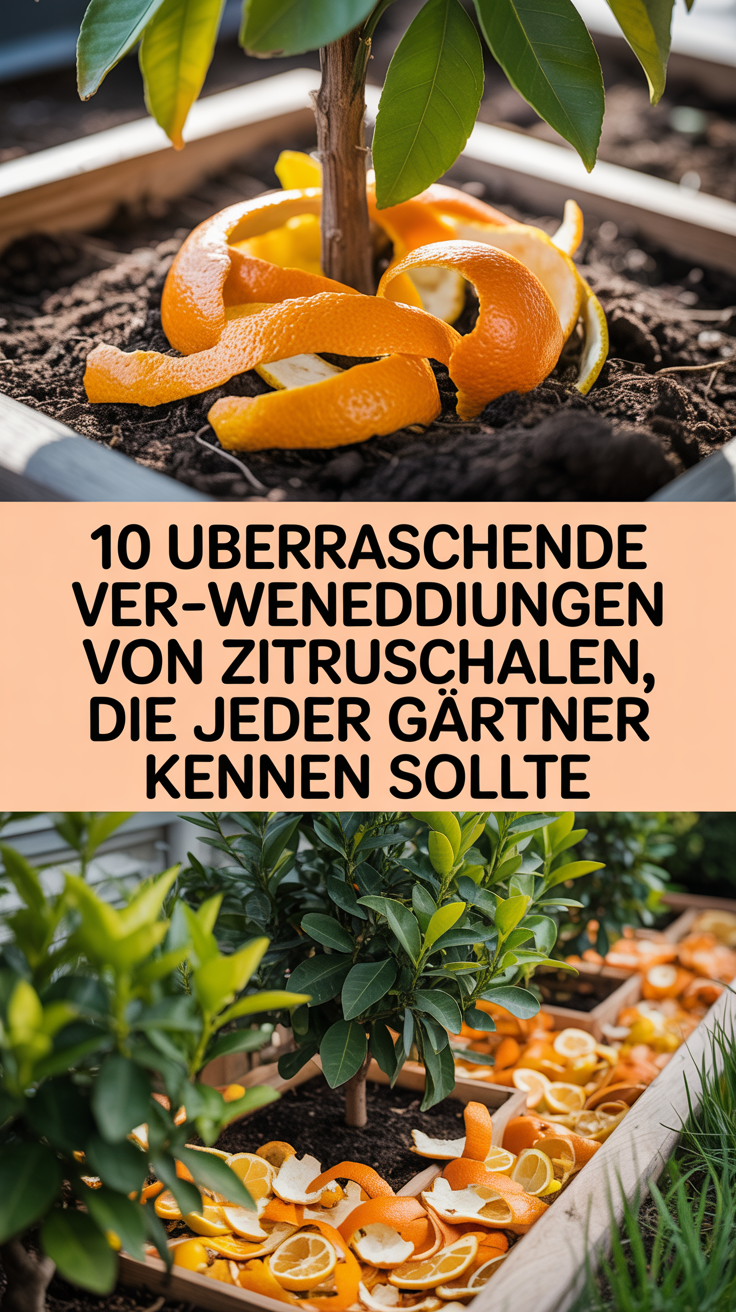 10 überraschen­de Ver­wen­dun­gen von Zitrusschalen, die jeder Gärtner kennen sollte