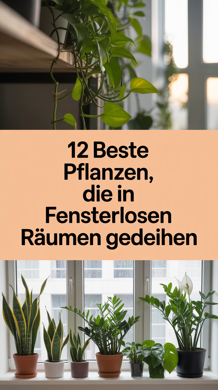 12 Beste Pflanzen, die in fensterlosen Räumen gedeihen