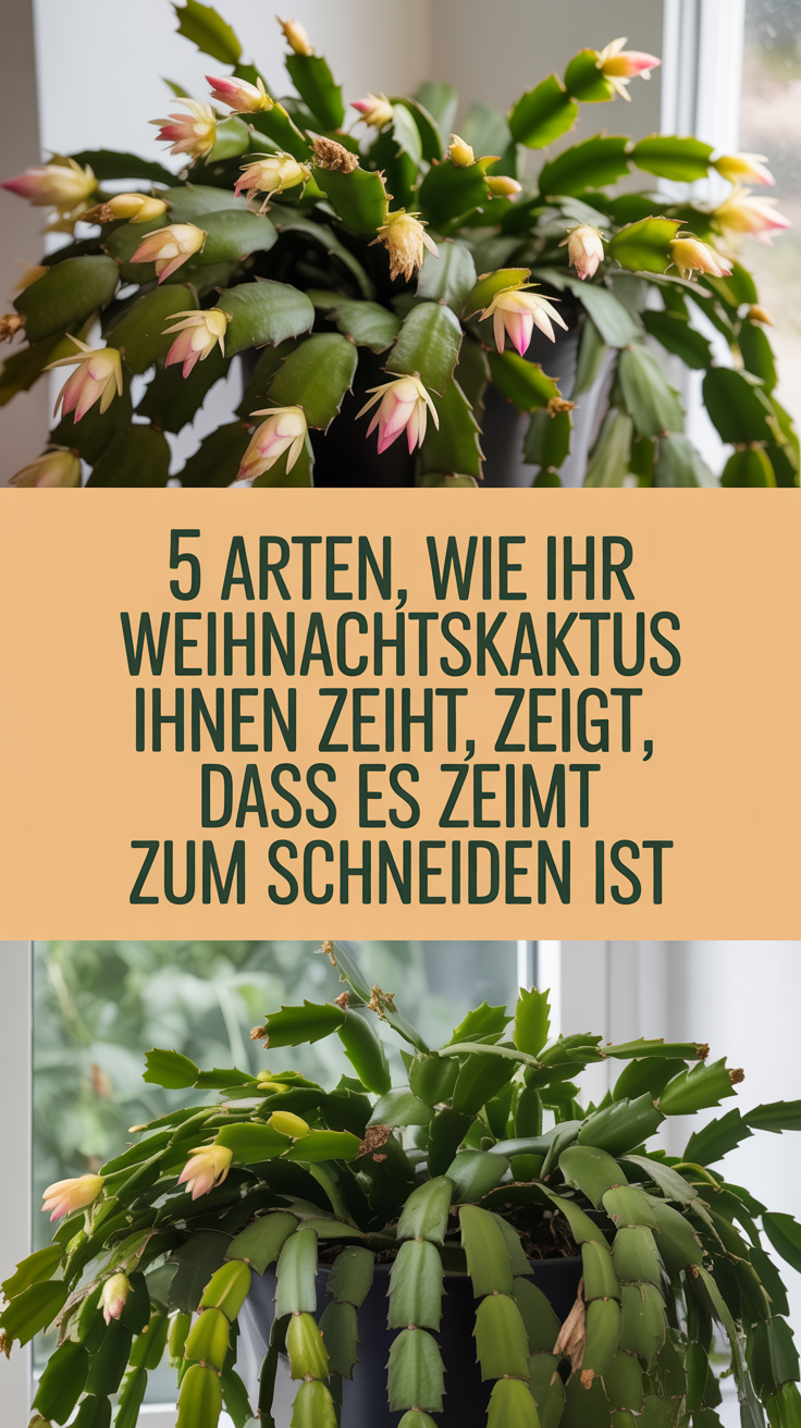 5 Arten, wie Ihr Weihnachtskaktus Ihnen zeigt, dass es Zeit zum Schneiden ist