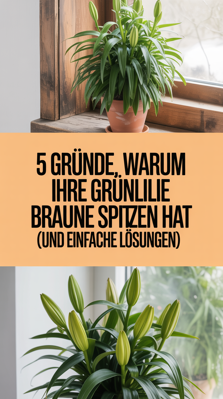 5 Gründe, warum Ihre Grünlilie braune Spitzen hat (und einfache Lösungen)