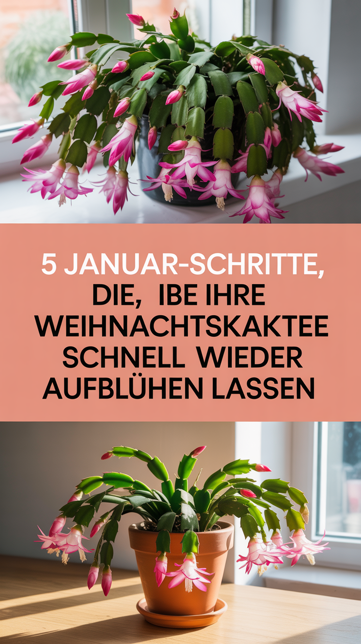 5 Januar-Schritte, die Ihre Weihnachtskaktee schnell wieder aufblühen lassen