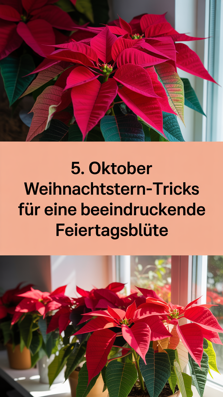 5. Oktober Weihnachtsstern-Tricks für eine beeindruckende Feiertagsblüte