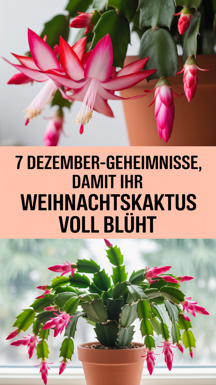 7 Dezember-Geheimnisse, damit Ihr Weihnachtskaktus voll blüht