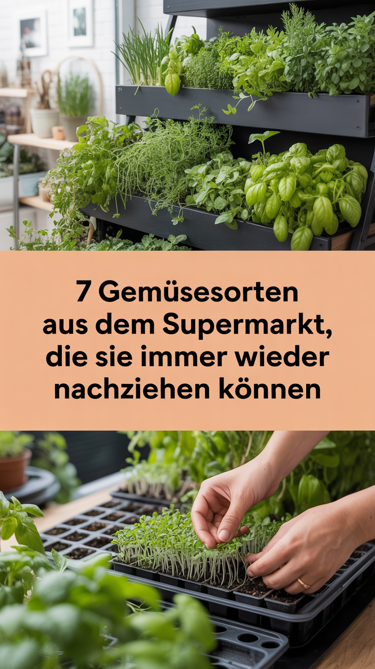 7 Gemüsesorten aus dem Supermarkt, die Sie immer wieder nachziehen können