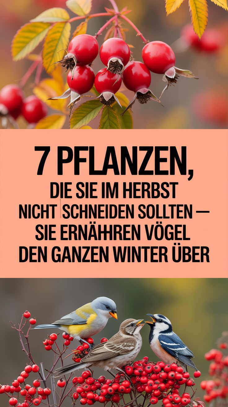 7 Pflanzen, die Sie im Herbst nicht schneiden sollten – sie ernähren Vögel den ganzen Winter über
