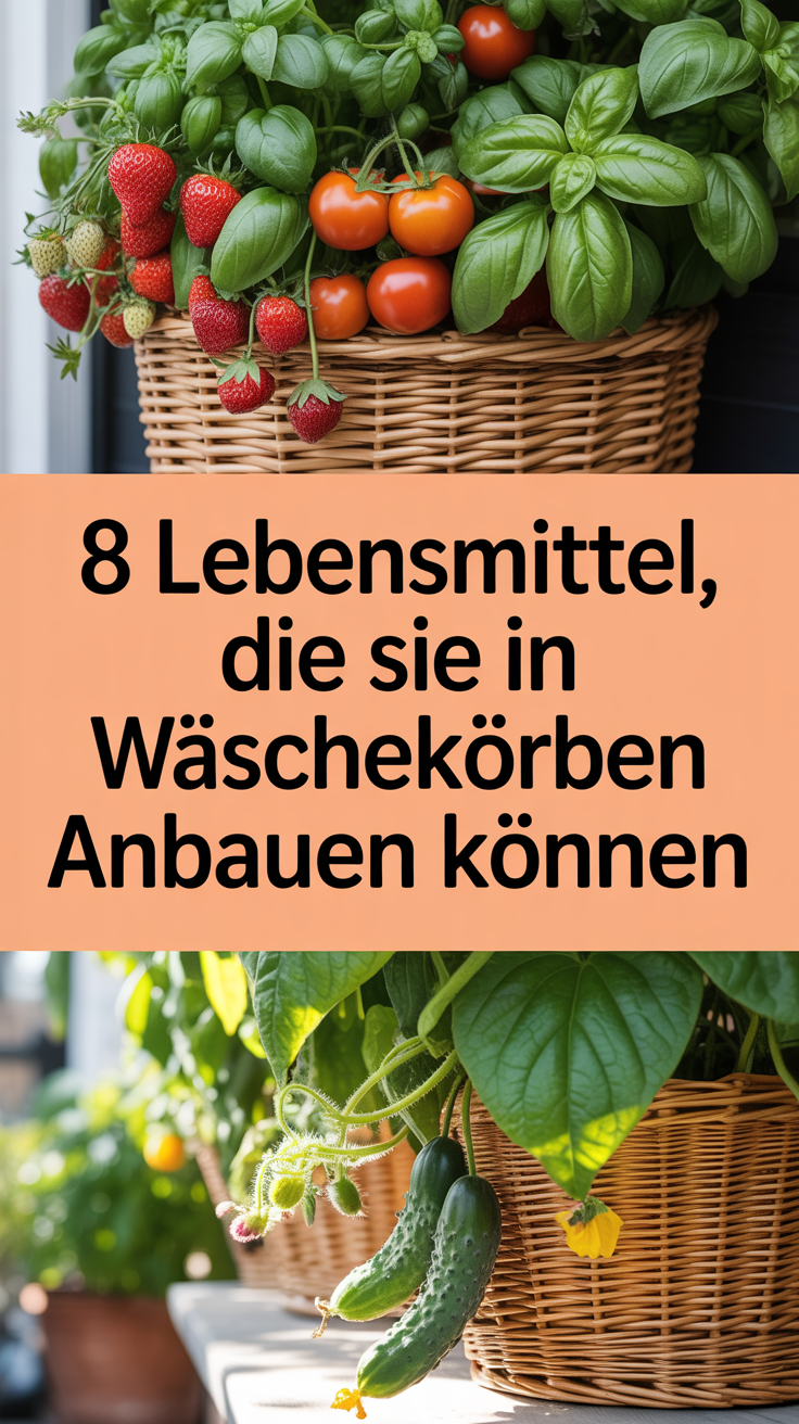 8 Lebensmittel, die Sie in Wäschekörben anbauen können