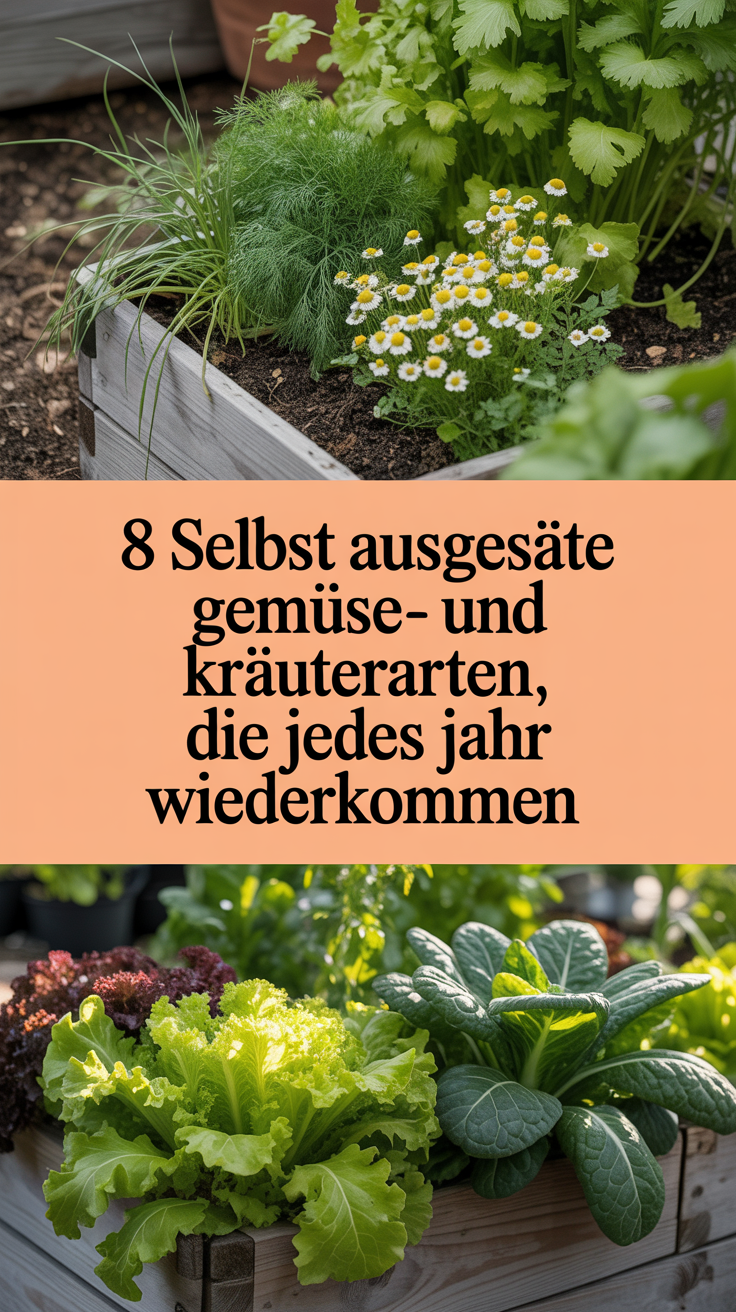 8 Selbst ausgesäte Gemüse- und Kräuterarten, die jedes Jahr wiederkommen