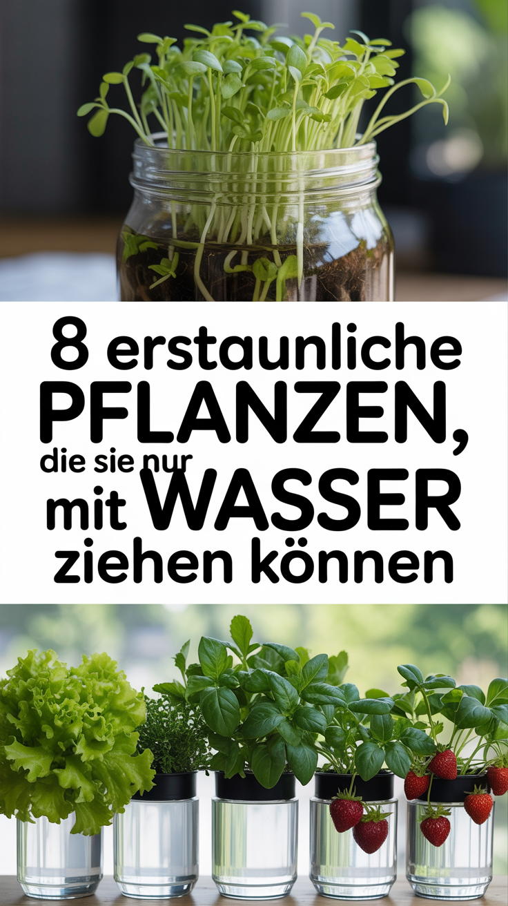 8 erstaunliche Pflanzen, die Sie nur mit Wasser ziehen können
