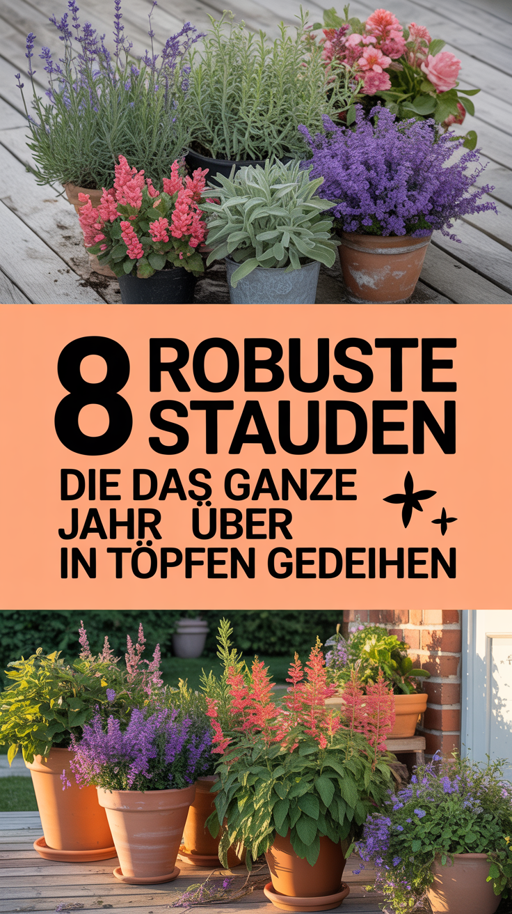 8 robuste Stauden, die das ganze Jahr über in Töpfen gedeihen