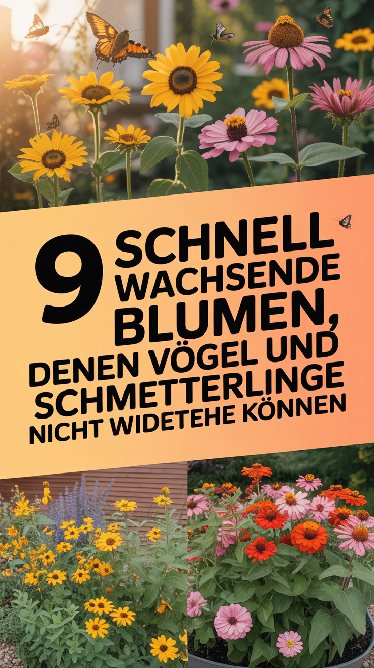 9 Schnell wachsende Blumen, denen Vögel und Schmetterlinge nicht widerstehen können