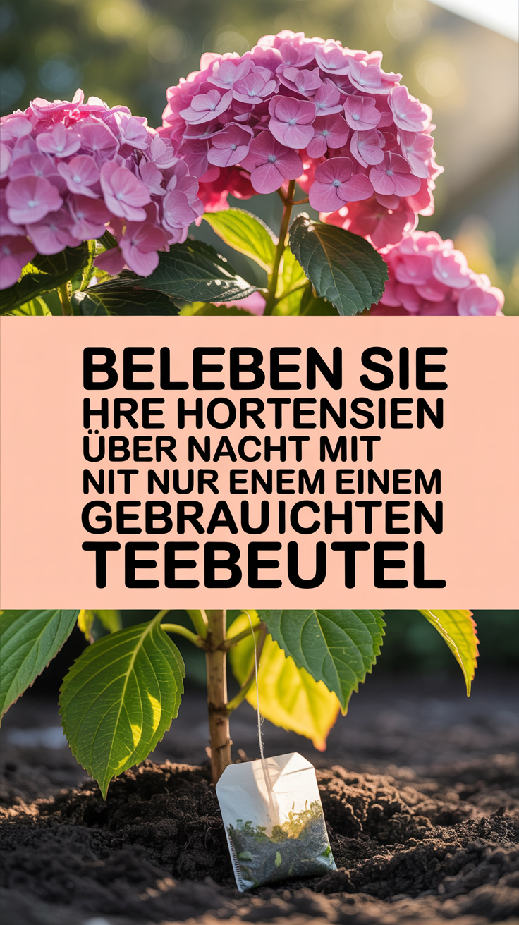 Beleben Sie Ihre Hortensien über Nacht mit nur einem gebrauchten Teebeutel