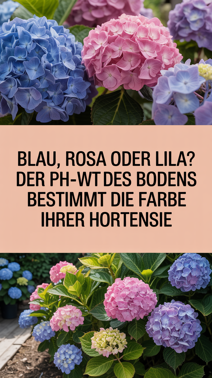 Blau, Rosa oder Lila? Der pH-Wert des Bodens bestimmt die Farbe Ihrer Hortensie