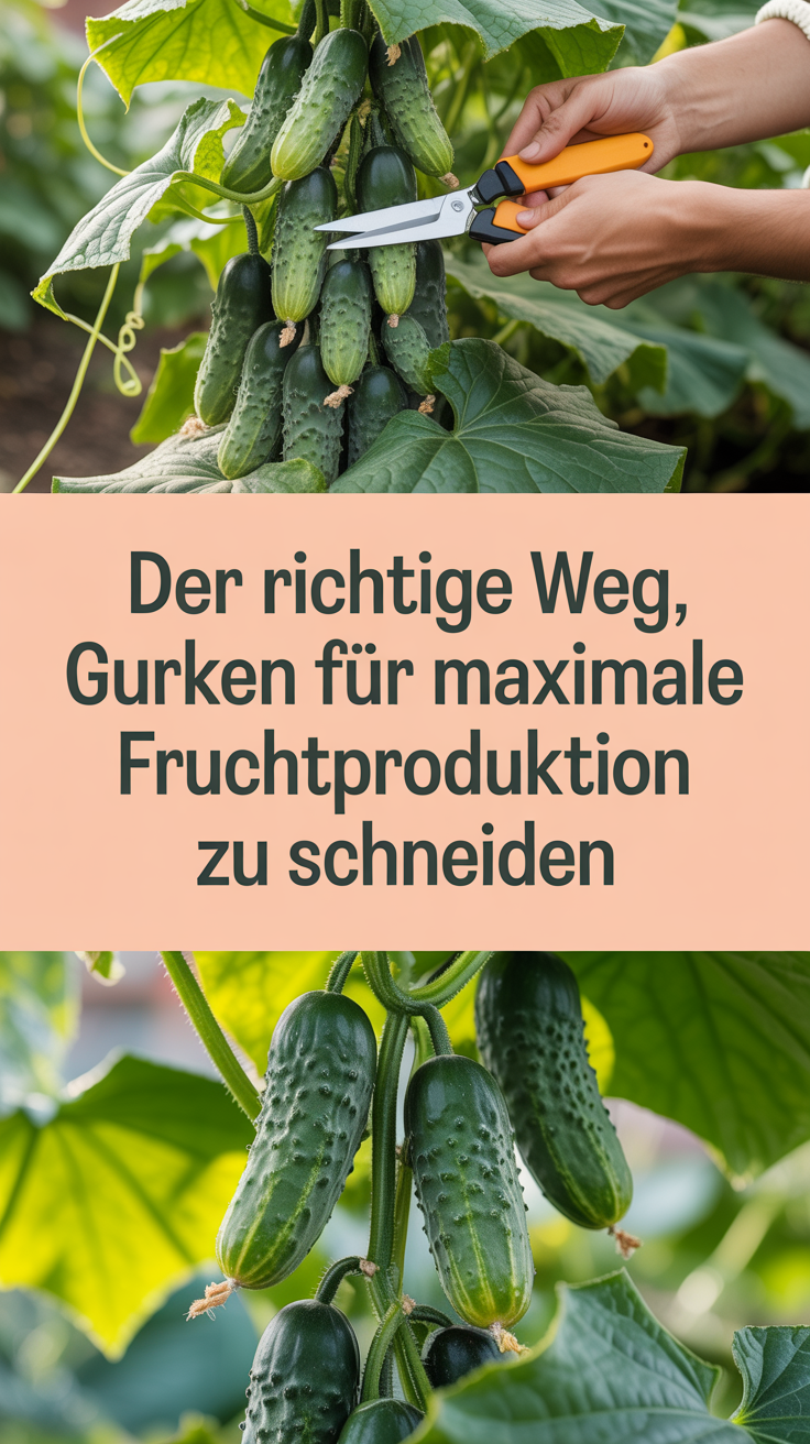Der richtige Weg, Gurken für maximale Fruchtproduktion zu schneiden