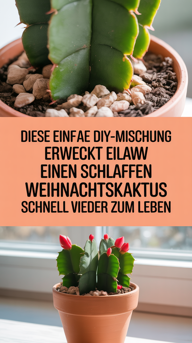Diese einfache DIY-Mischung erweckt einen schlaffen Weihnachtskaktus schnell wieder zum Leben