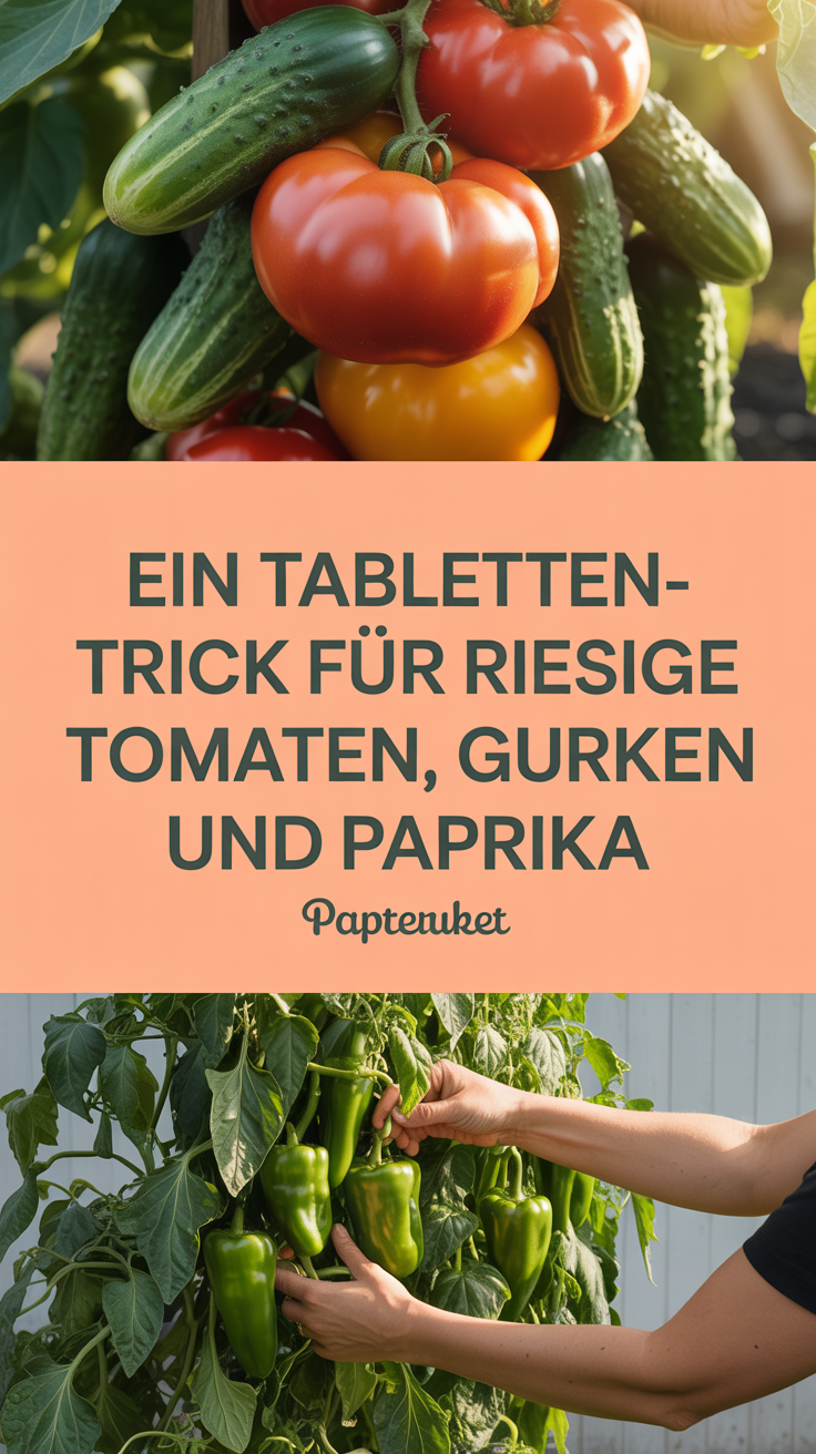 Ein Tabletten-Trick für riesige Tomaten, Gurken und Paprika