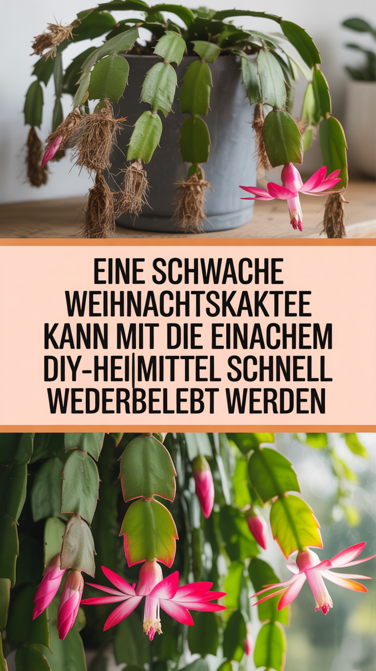 Eine schwache Weihnachtskaktee kann mit diesem einfachen DIY-Heilmittel schnell wiederbelebt werden
