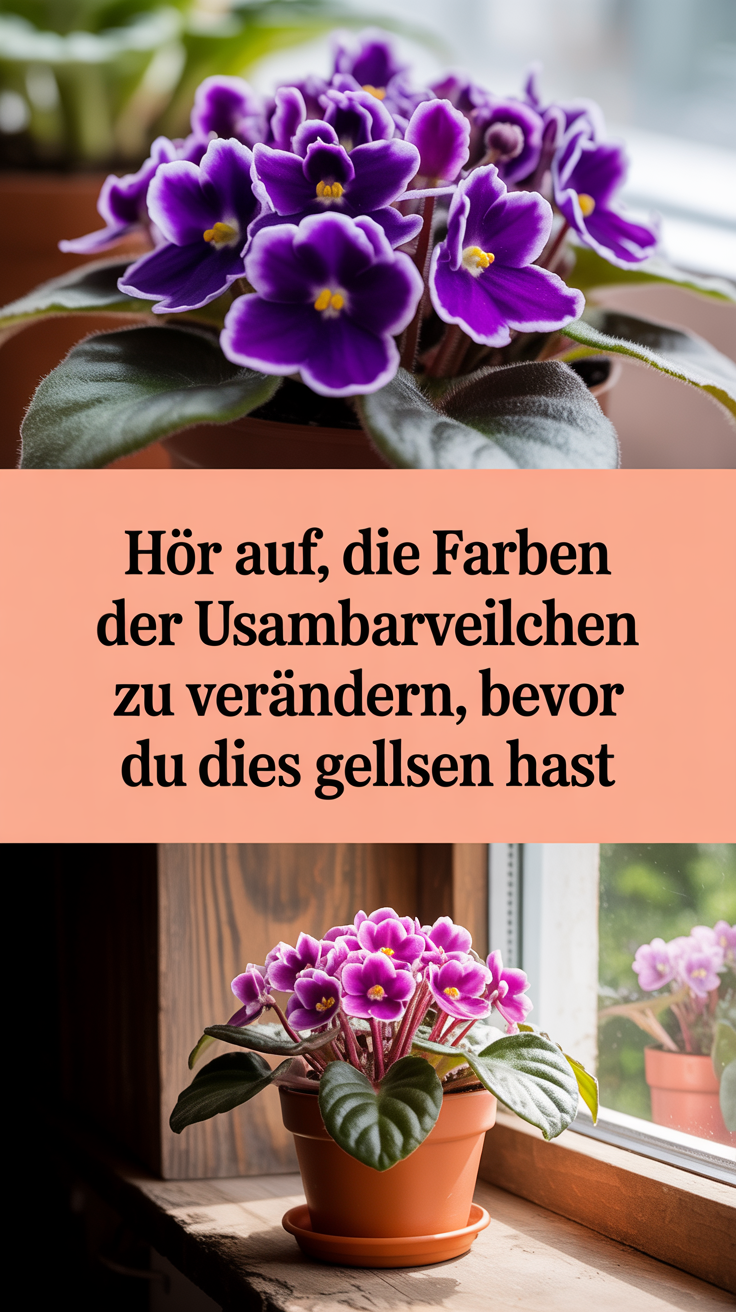 Hör auf, die Farben der Usambaraveilchen zu verändern, bevor du dies gelesen hast