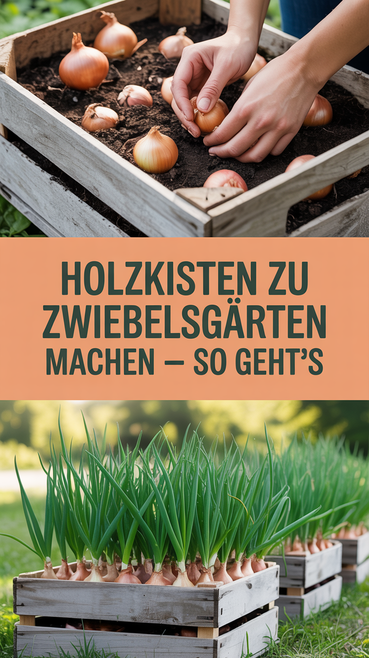 Holzkisten zu Zwiebelsgärten machen – so geht’s