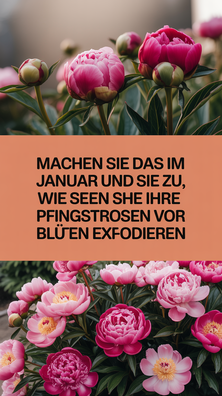 Machen Sie das im Januar und sehen Sie zu, wie Ihre Pfingstrosen vor Blüten explodieren
