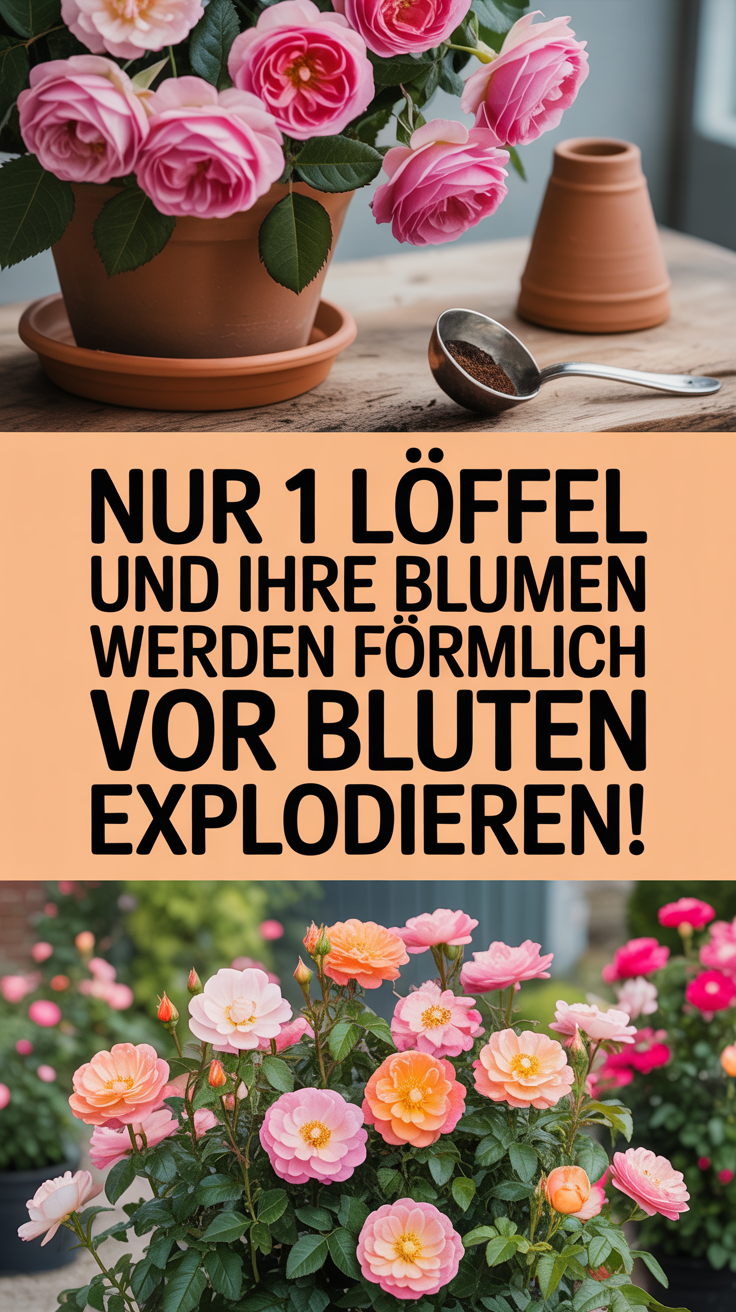 Nur 1 Löffel und Ihre Blumen werden förmlich vor Blüten explodieren!