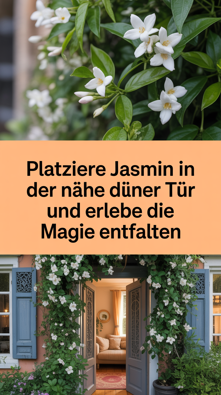 Platziere Jasmin in der Nähe deiner Tür und erlebe die Magie entfalten