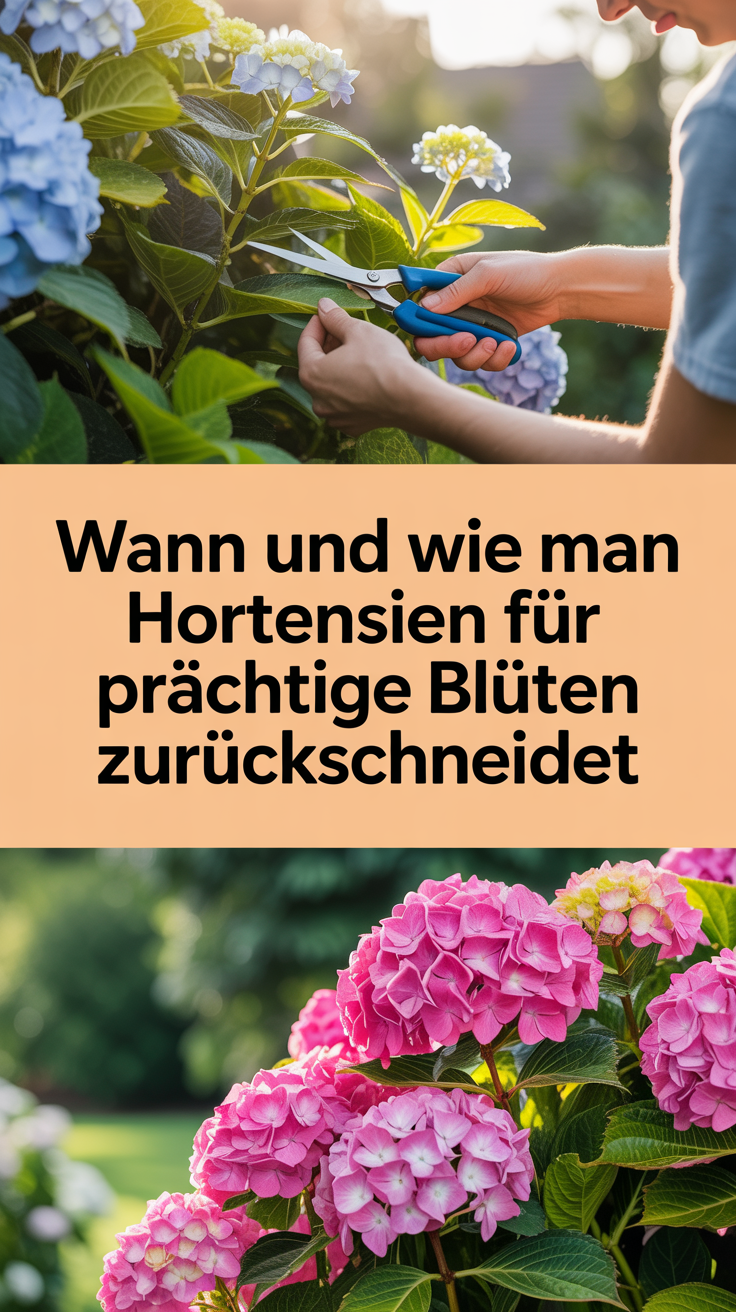 Wann und wie man Hortensien für prächtige Blüten zurückschneidet