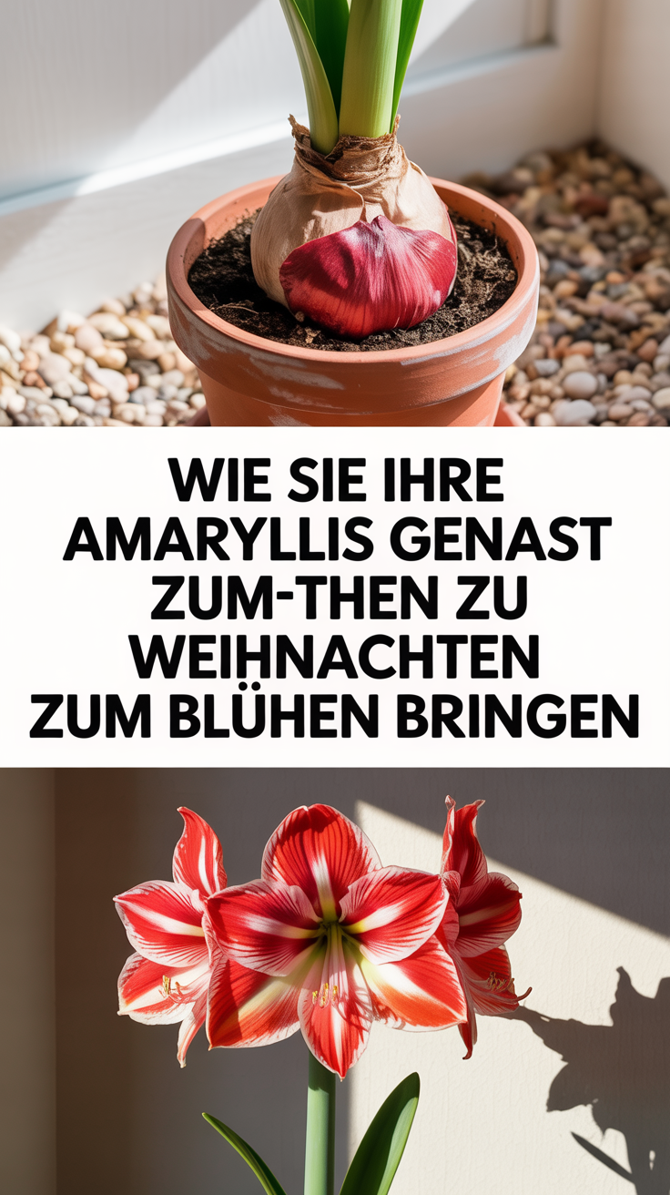 Wie Sie Ihre Amaryllis genau zu Weihnachten zum Blühen bringen