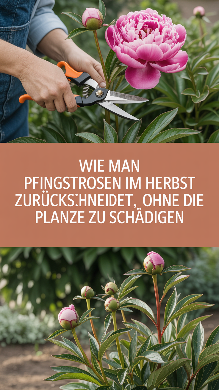 Wie man Pfingstrosen im Herbst zurückschneidet, ohne die Pflanze zu schädigen