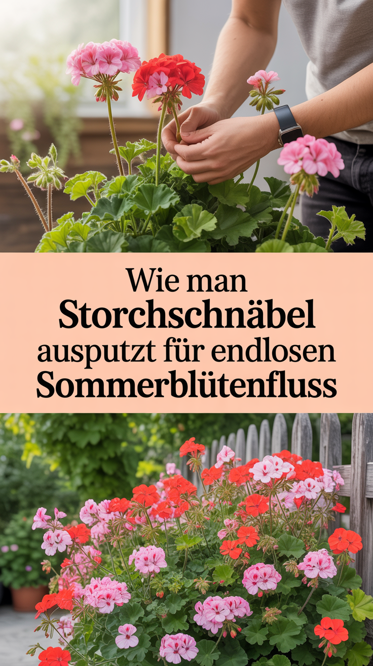 Wie man Storchschnäbel ausputzt für endlosen Sommerblütenfluss