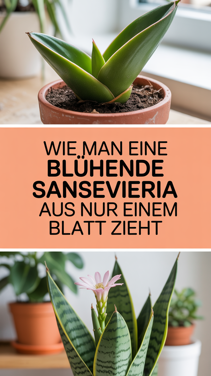 Wie man eine blühende Sansevieria aus nur einem Blatt zieht
