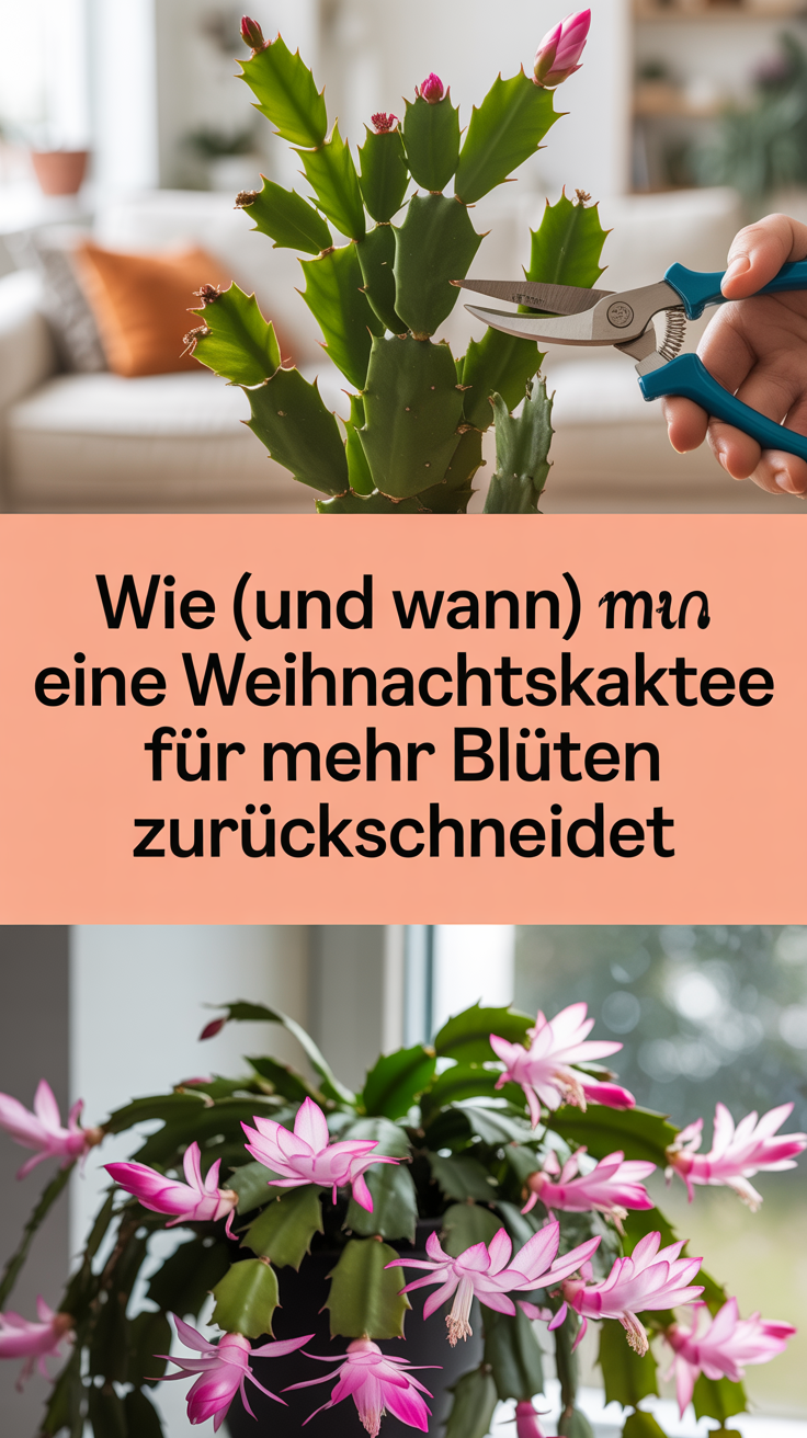 Wie (und wann) man eine Weihnachtskaktee für mehr Blüten zurückschneidet