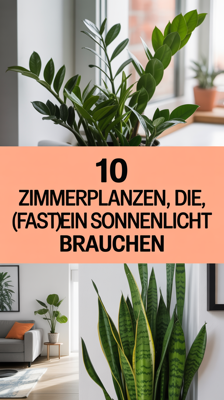 10 Zimmerpflanzen, die (fast) kein Sonnenlicht brauchen