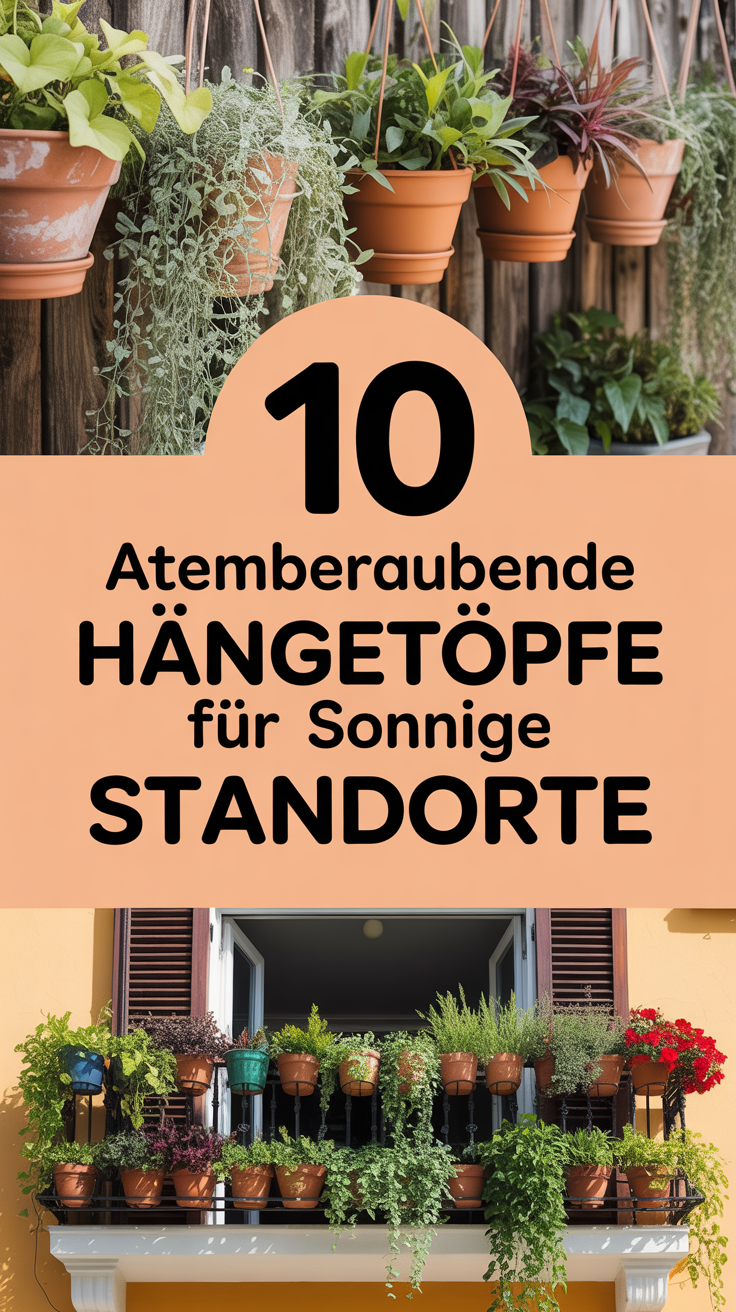 10 atemberaubende Hängetöpfe für sonnige Standorte