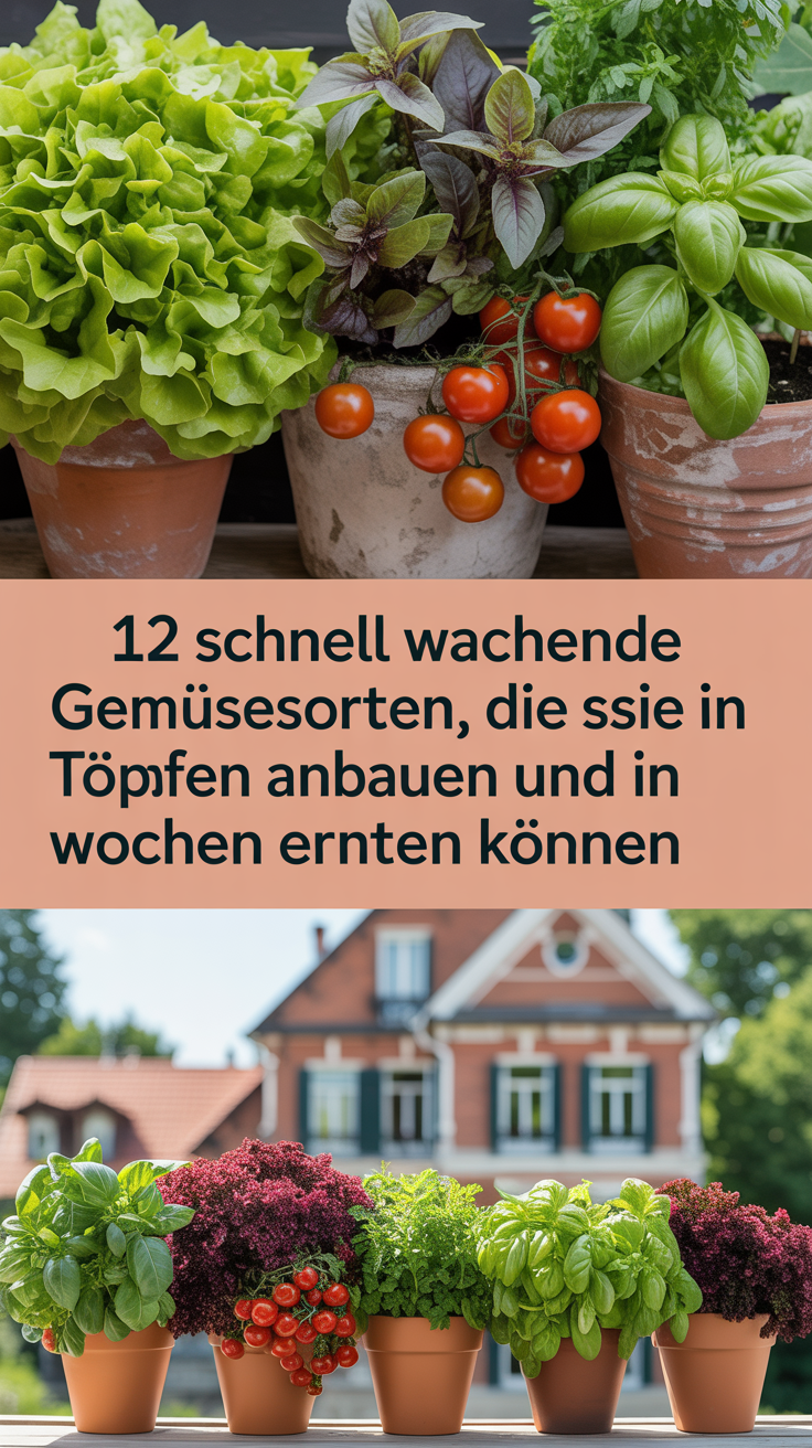 12 schnell wachsende Gemüsesorten, die Sie in Töpfen anbauen und in Wochen ernten können