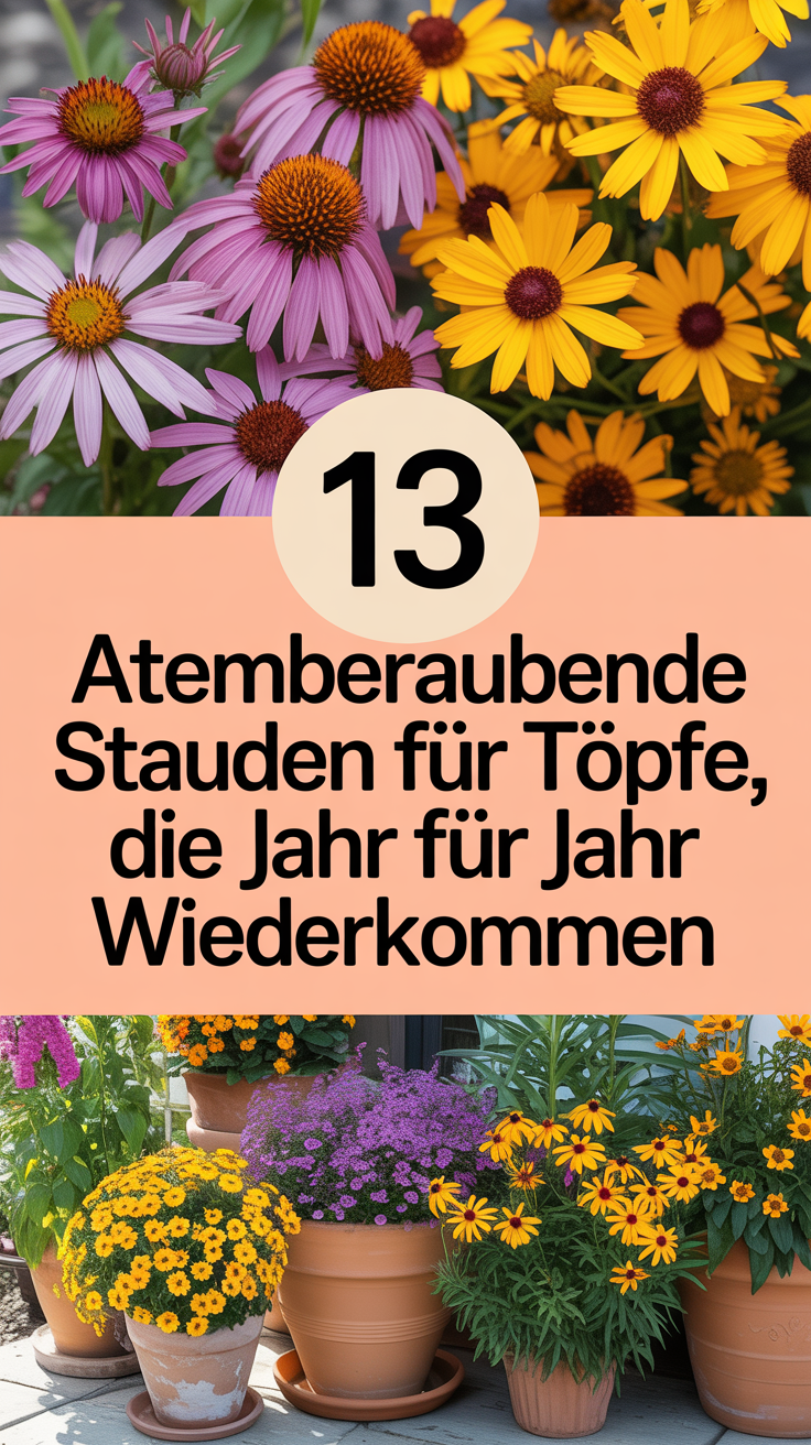 13 atemberaubende Stauden für Töpfe, die Jahr für Jahr wiederkommen