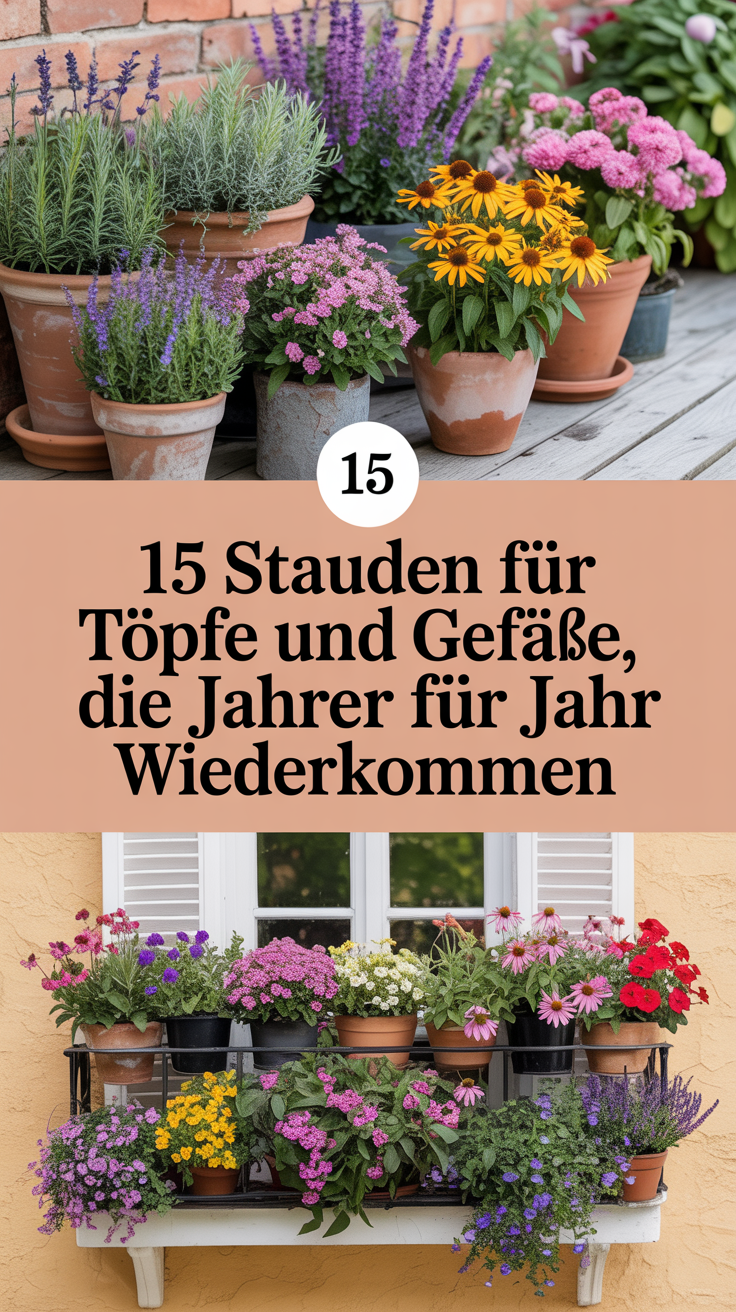 15 Stauden für Töpfe und Gefäße, die Jahr für Jahr wiederkommen
