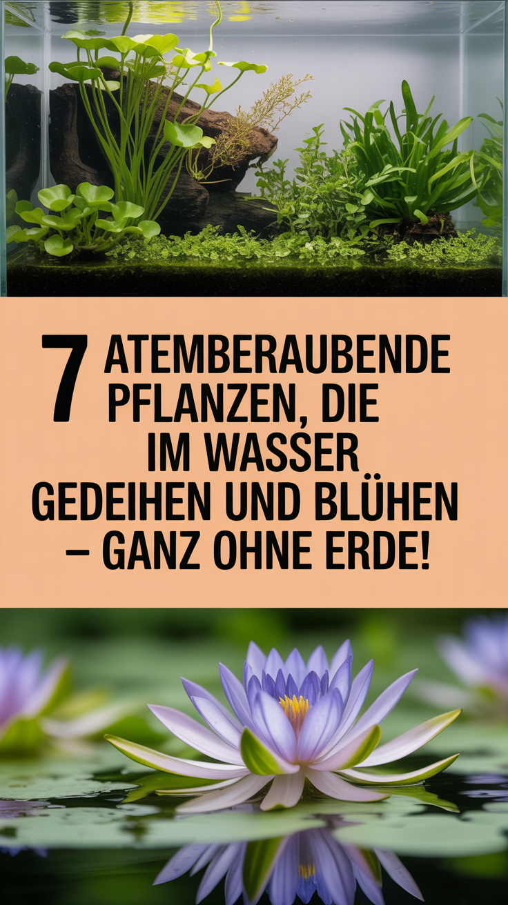 7 Atemberaubende Pflanzen, die im Wasser gedeihen und blühen – ganz ohne Erde!