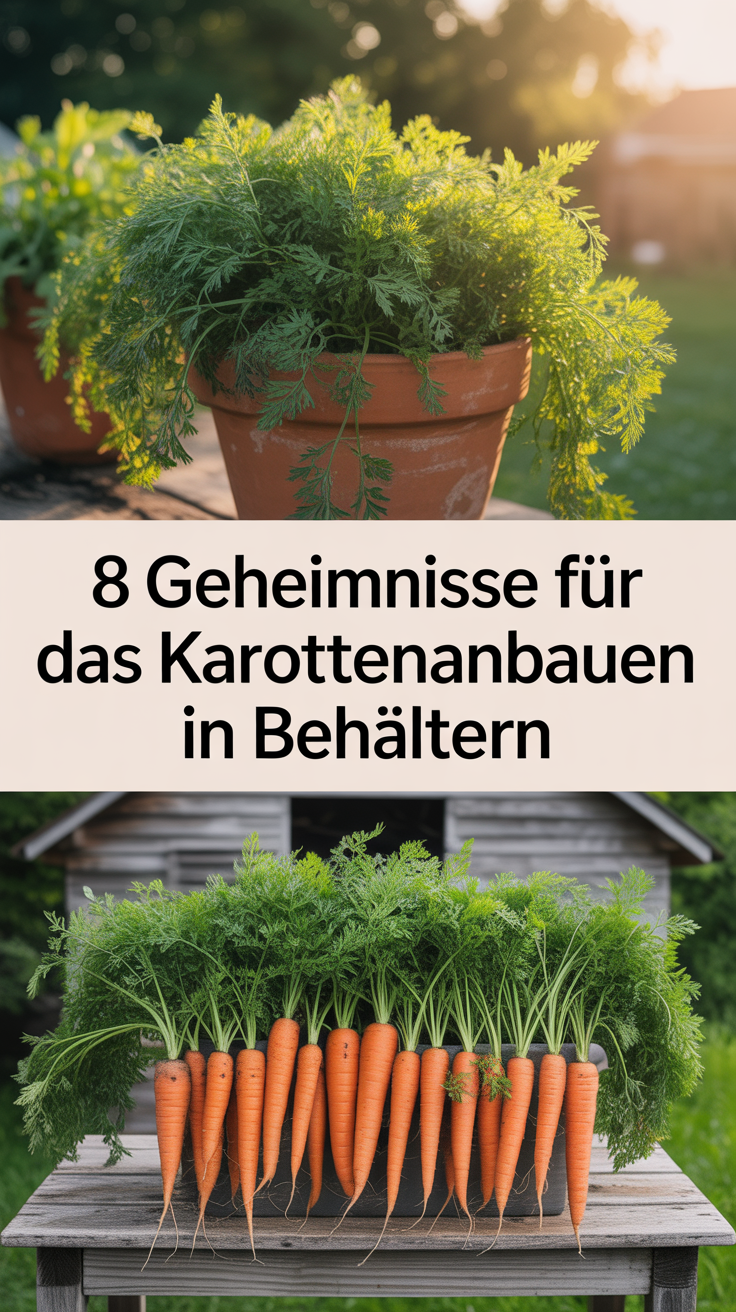 8 Geheimnisse für das Karottenanbauen in Behältern