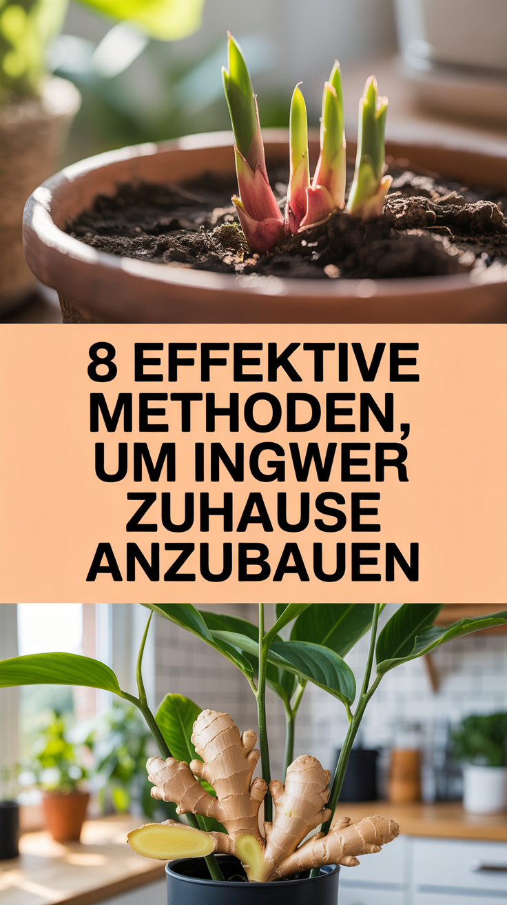 8 effektive Methoden, um Ingwer zuhause anzubauen