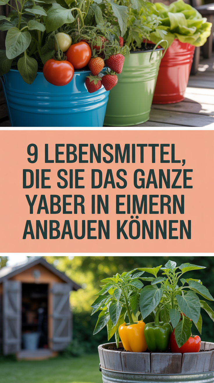 9 Lebensmittel, die Sie das ganze Jahr über in Eimern anbauen können