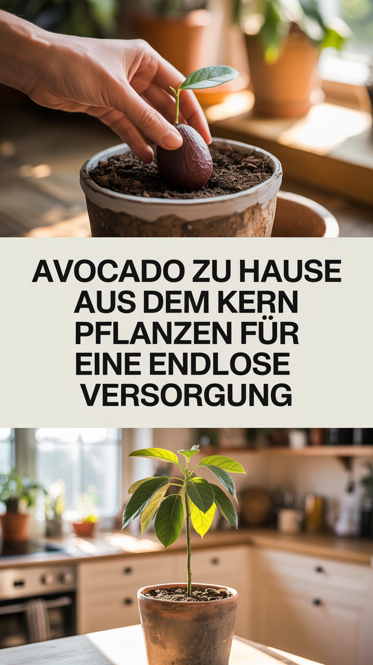 Avocado zu Hause aus dem Kern pflanzen für eine endlose Versorgung