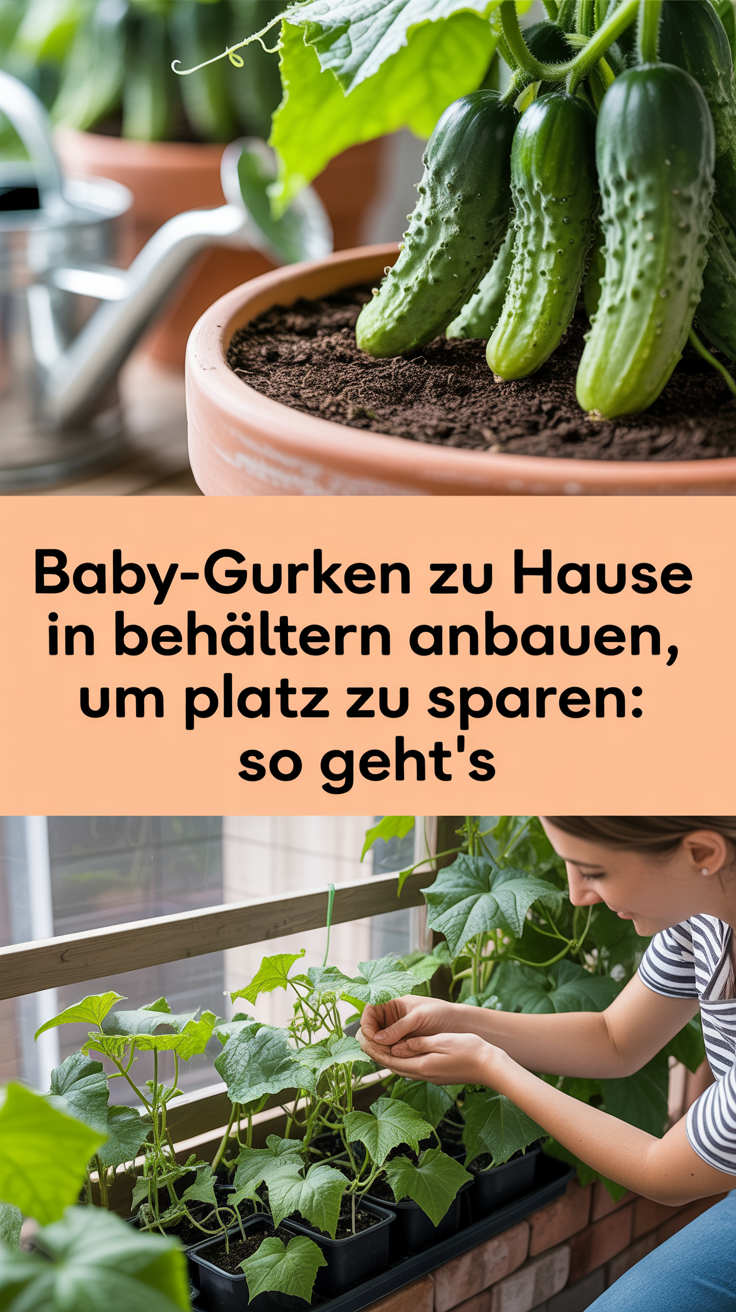 Baby-Gurken zu Hause in Behältern anbauen, um Platz zu sparen: So geht’s